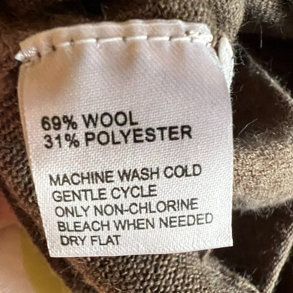 Loft Light Brown V-Neck Cardigan Sweater - Medium - 69% Wool - Picture 4 of 4